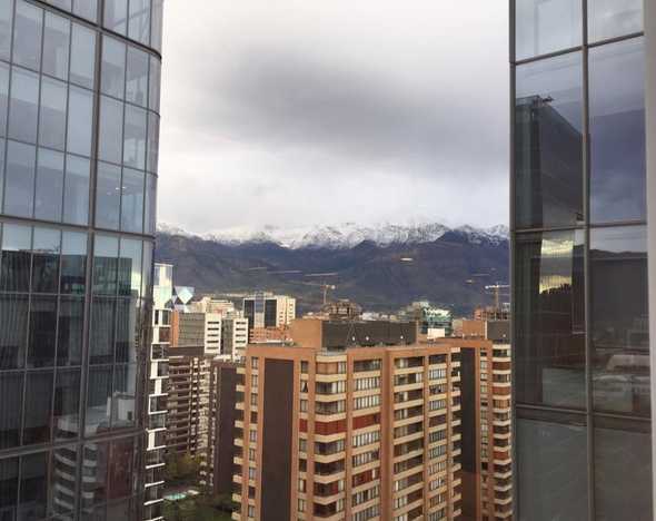 Mountains topped with snow. Winter is literally coming.