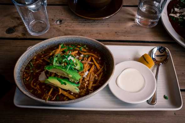 Pozole rojo at Gracias Madre